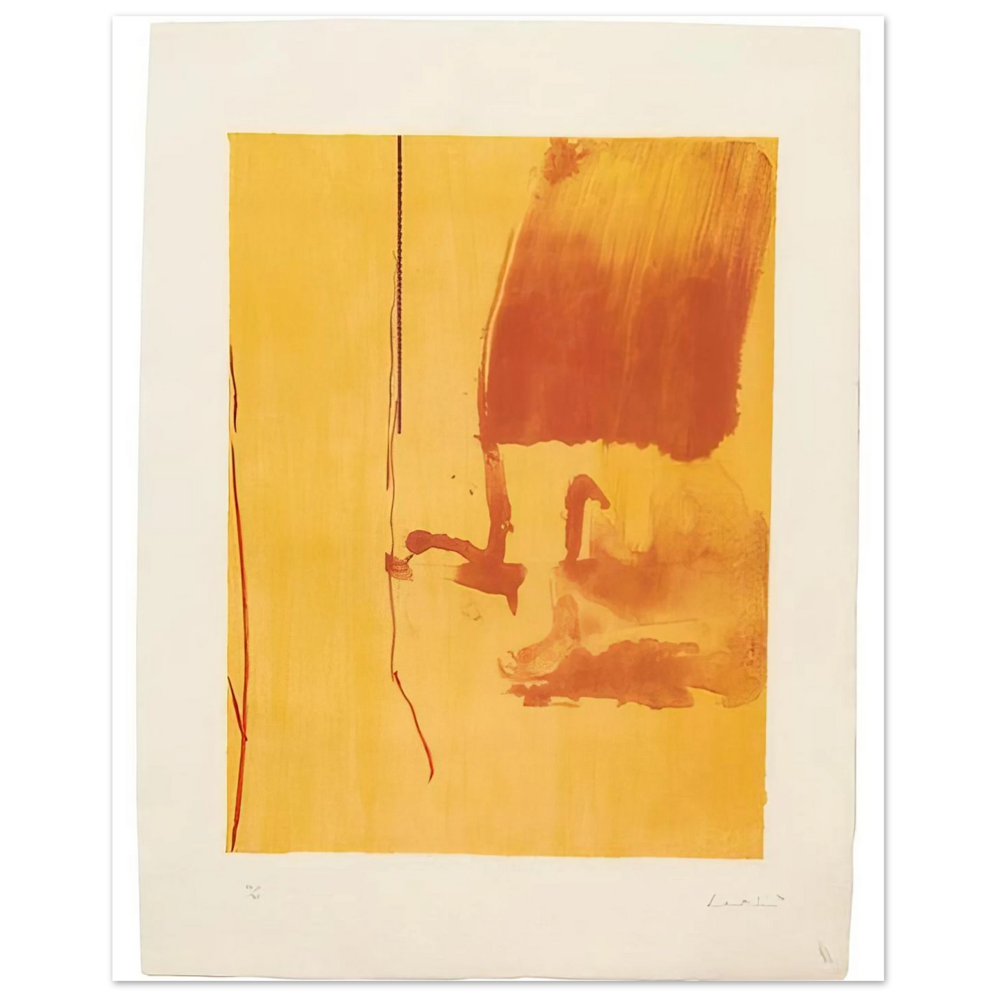Helen Frankenthaler - Harvest - 1976 Wall art - 60x80 cm / 24x32 inches - Premium Wooden Framed Poster With Fine Art Paper-canvas - Black frame