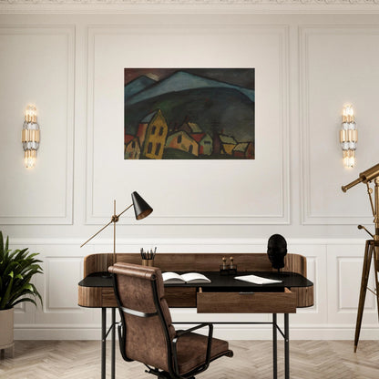 BERGLANDSCHAFT MIT H USERN 1912 - Alexej von Jawlensky Brushed Aluminum Print - 70x100 cm / 28x40 inches | Alexej von Jawlensky Aluminum Print | Alexej von Jawlensky Prints