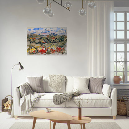 Tunk Mountains, Autumn, Maine - 1945 - John Marin Brushed Aluminum Print - 70x100 cm / 28x40 inches | John Marin Aluminum Print | John Marin Prints