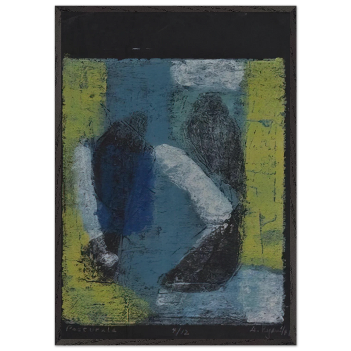 Pastorale - 1947 - Anne Ryan 70x100 cm / 28x40 inches Framed Art Print – Black Wooden Frame