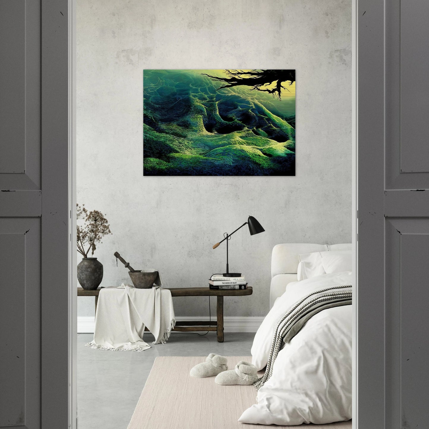 My Soul - Eyvind Earle Brushed Aluminum Print - 70x100 cm / 28x40 inches | Eyvind Earle Aluminum Print | Eyvind Earle Prints