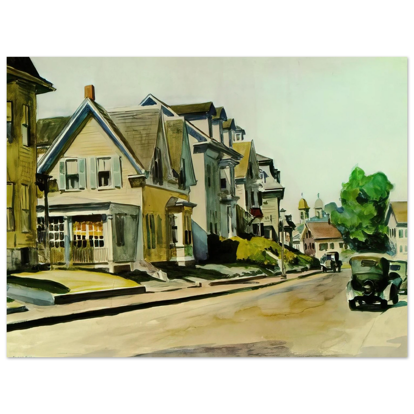 Edward Hopper - Sun on Prospect Street Gloucester, Massachusetts Fine Art Poster