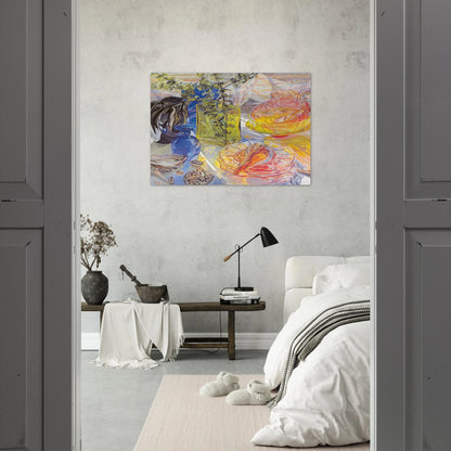 GLASS AND SHELLS 1990 - Janet Fish Brushed Aluminum Print - 70x100 cm / 28x40 inches | Janet Fish Aluminum Print | Janet Fish Prints