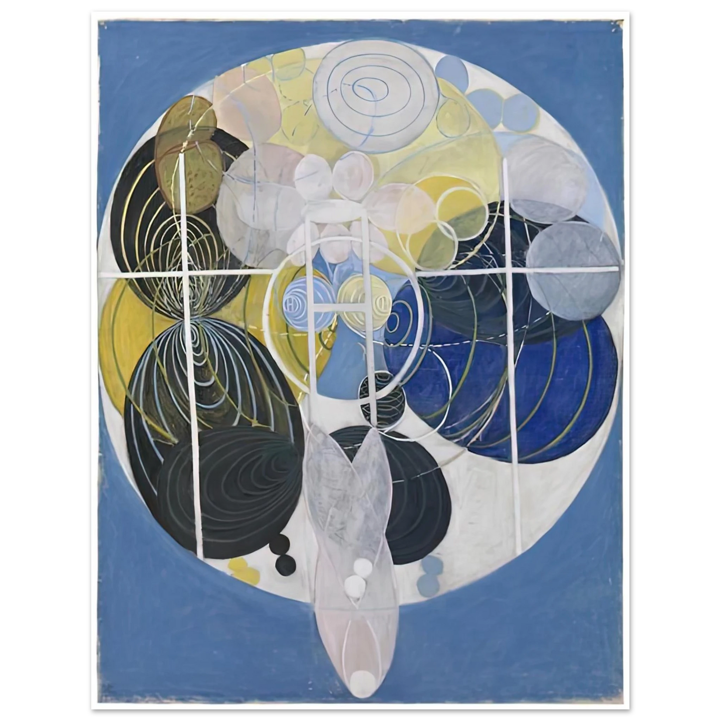Hilma af Klint - THE LARGE FIGURE PAINTINGS NR 5 1907 Wall art - 30x45 cm / 12x18 inches - Fine Art Poster-canvas - -