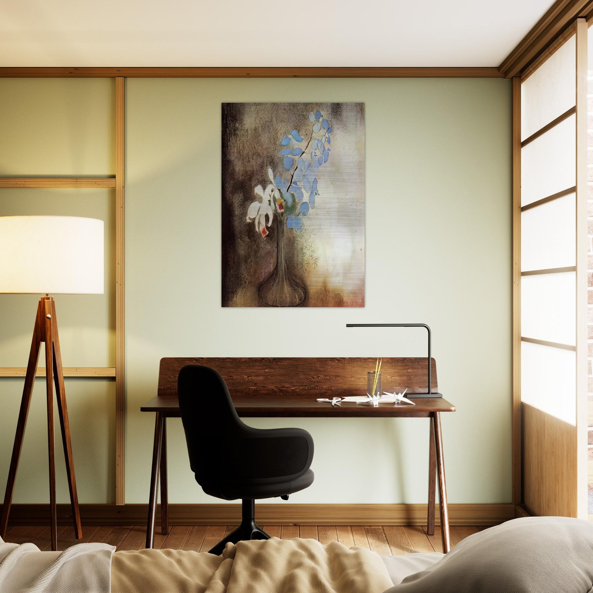ORCHIDS - Odilon Redon Brushed Aluminum Print - 70x100 cm / 28x40 inches | Odilon Redon Aluminum Print | Odilon Redon Prints