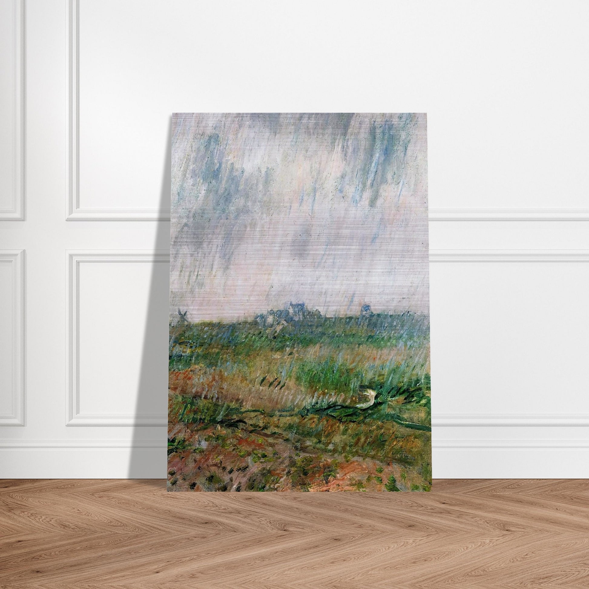 Rain in Belle-Ile - claude monet Brushed Aluminum Print - 70x100 cm / 28x40 inches | claude monet Aluminum Print | claude monet Prints