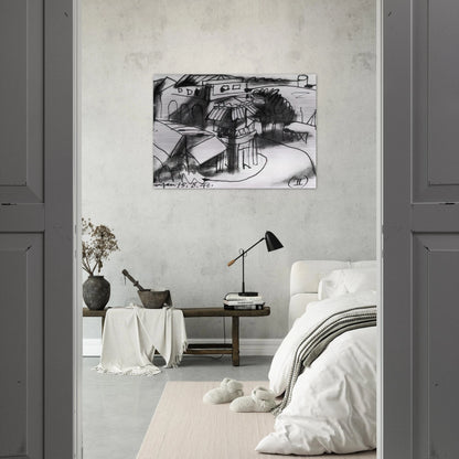Café in Royan - 1940 - Pablo Picasso Brushed Aluminum Print - 70x100 cm / 28x40 inches | Pablo Picasso Aluminum Print | Pablo Picasso Prints