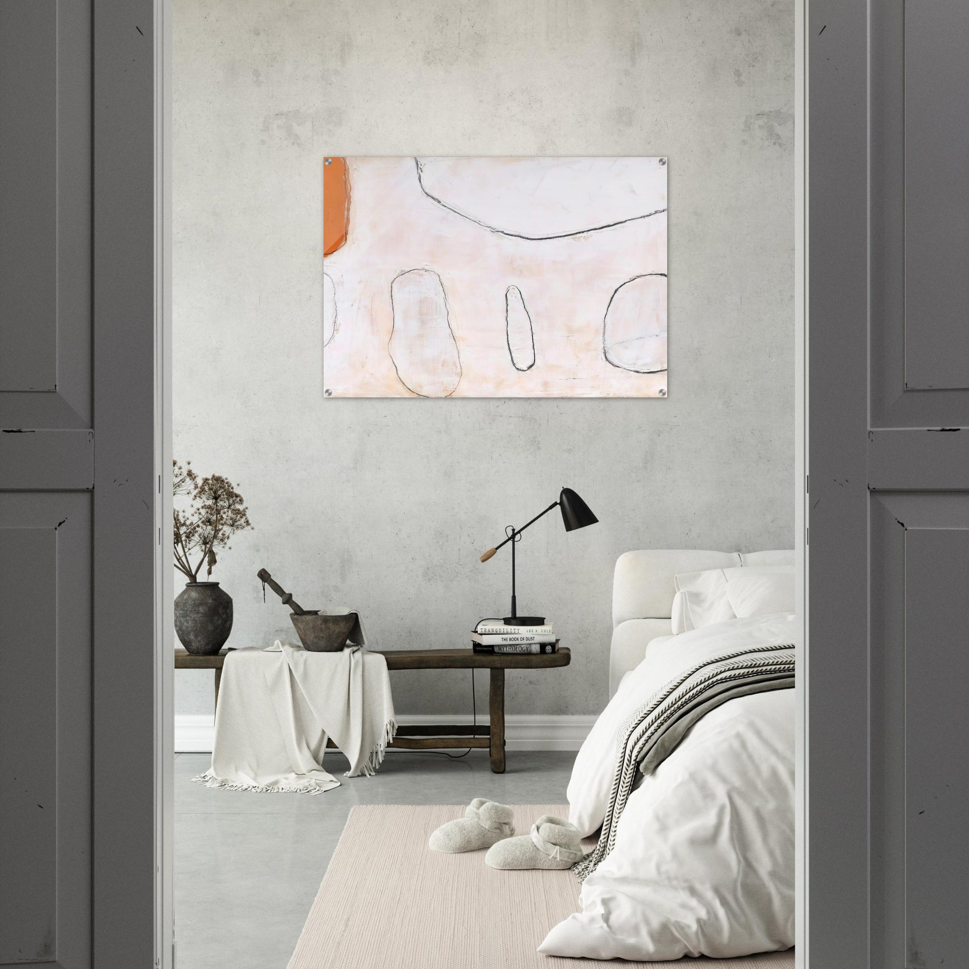 Orange and White - 1962 - William Scott Acrylic Print - 70x100 cm / 28x40″ inches | William Scott Wall Art | William Scott Prints