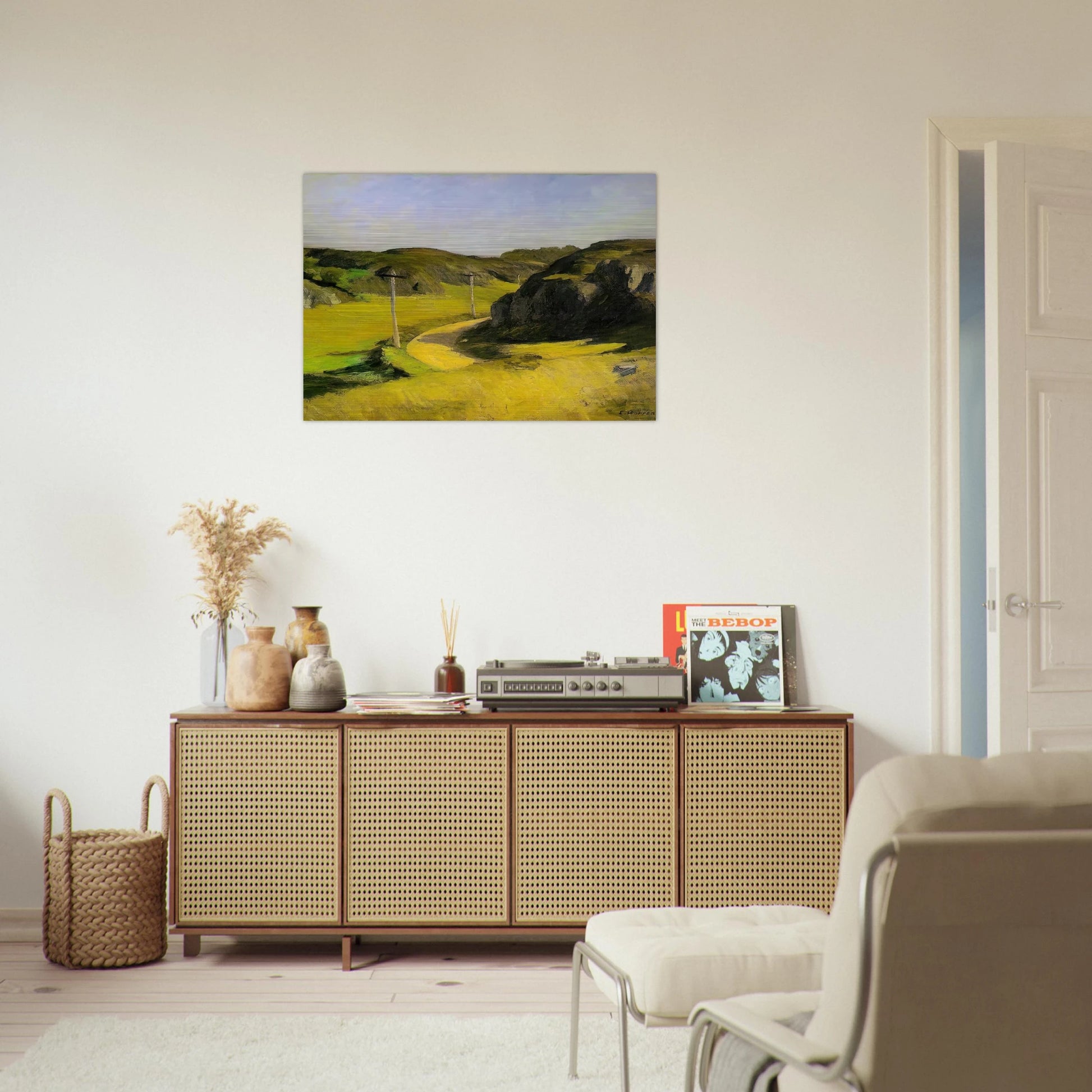Road in Maine - Edward Hopper Brushed Aluminum Print - 70x100 cm / 28x40 inches | Edward Hopper Aluminum Print | Edward Hopper Prints