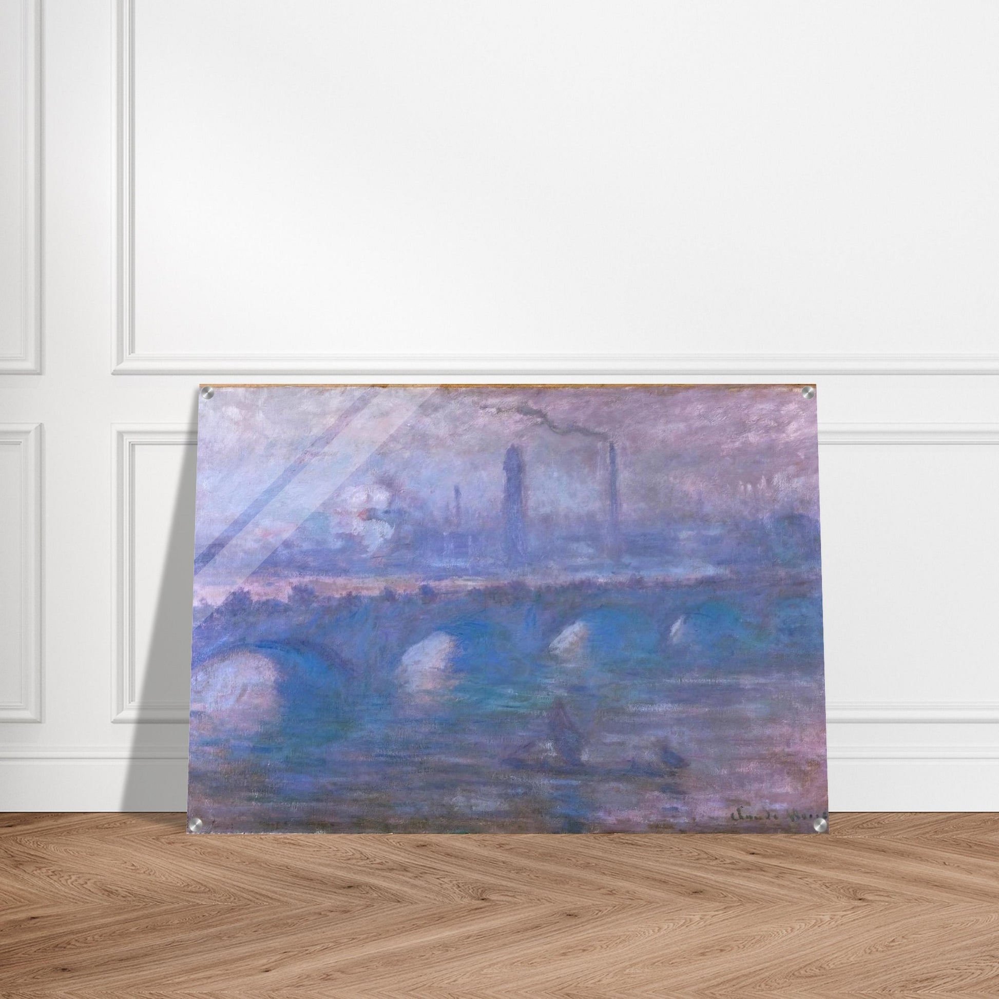 Waterloo Bridge, Misty Morning - claude monet Acrylic Print - 70x100 cm / 28x40″ inches