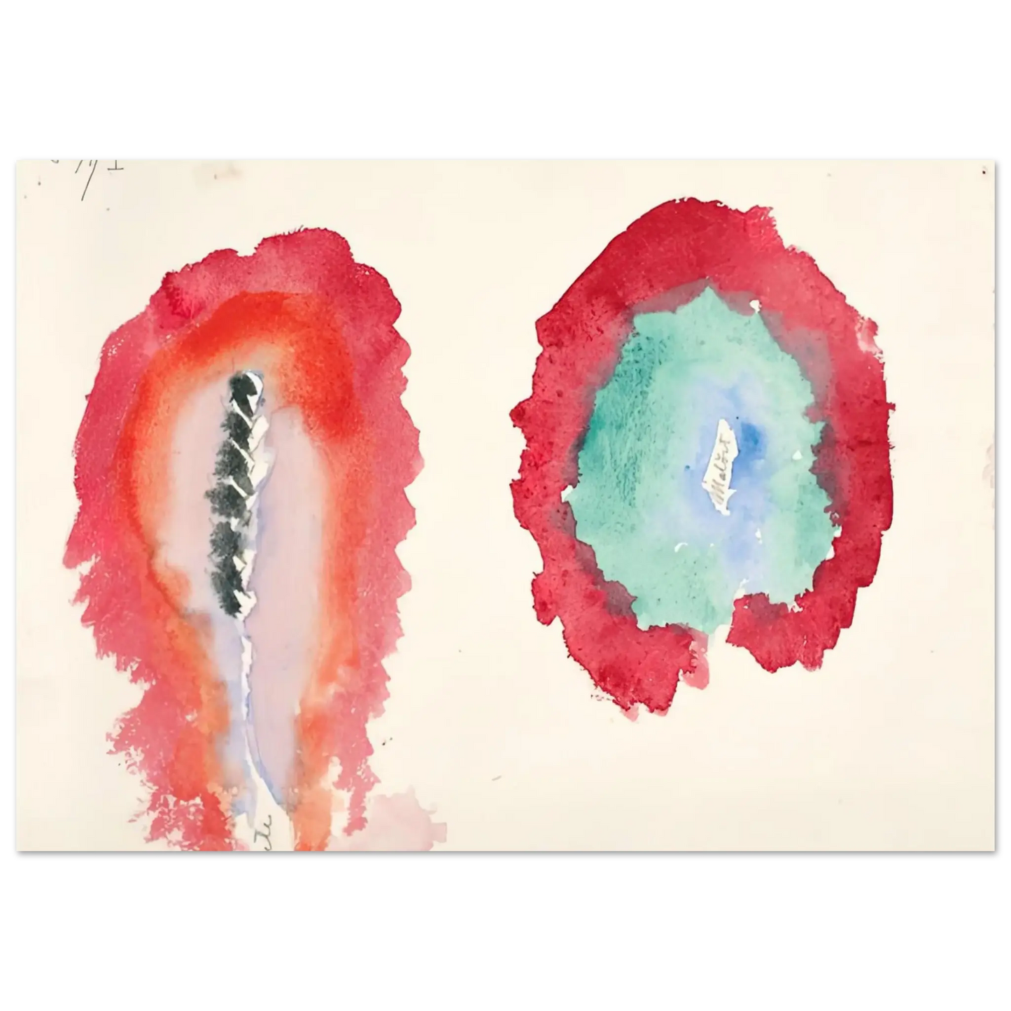 Hilma af Klint - WHEAT AND WORMWOOD 1922 Wall art - 30x40 cm / 12x16 Inches - Fine Art Poster - -