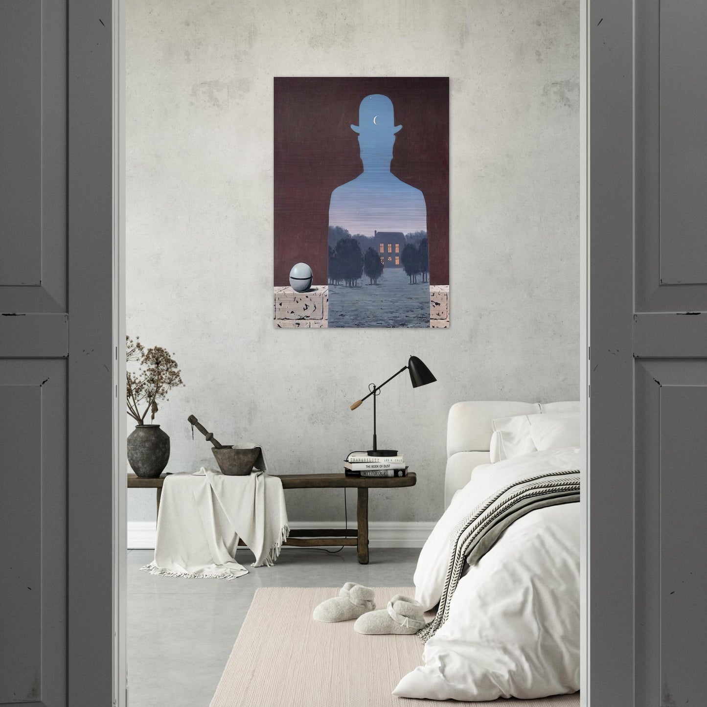 THE HAPPY DONOR 1966 - Rene Magritte Brushed Aluminum Print - 70x100 cm / 28x40 inches | Rene Magritte Aluminum Print | Rene Magritte Prints