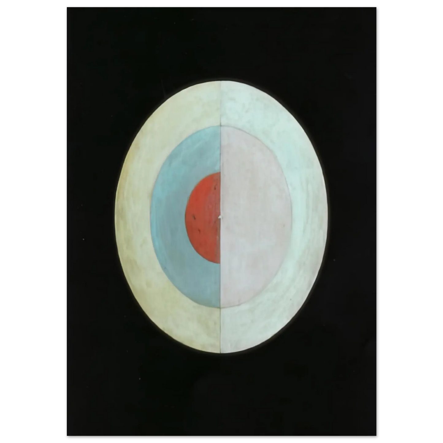 Hilma af Klint - THE SWAN NO 16 1915 Wall art - 20x25 cm / 8x10 Inches - Premium Wooden Framed Poster With Fine Art Paper - White frame