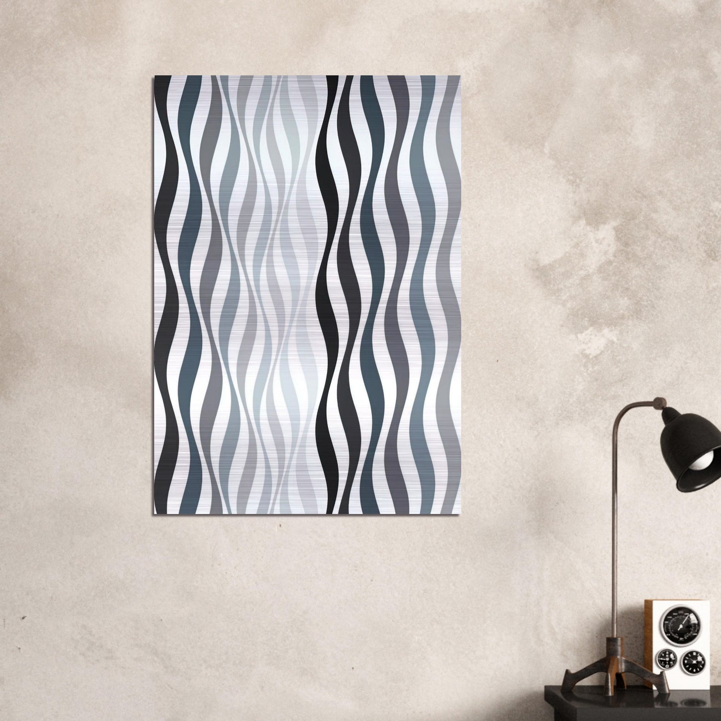 ARREST 2 1965 - Bridget Riley Brushed Aluminum Print - 70x100 cm / 28x40 inches | Bridget Riley Aluminum Print | Bridget Riley Prints