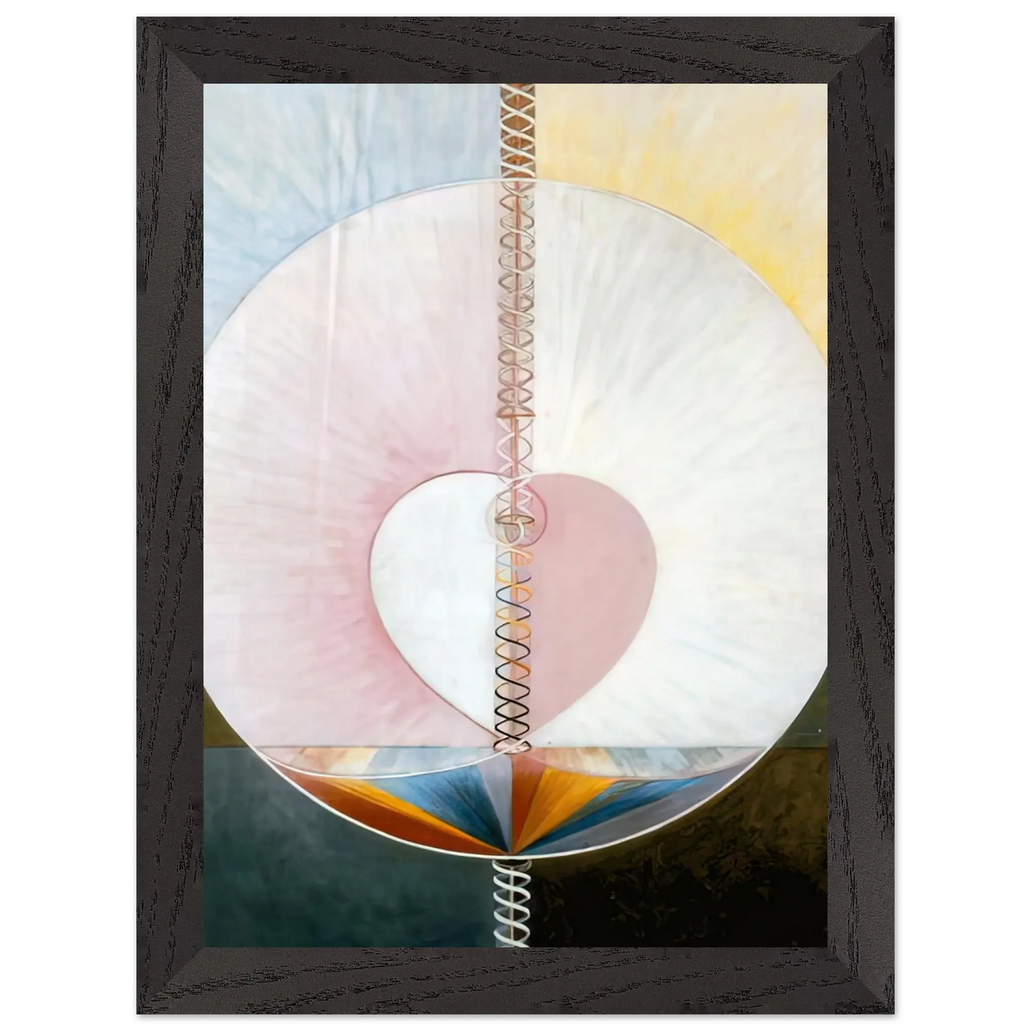 Hilma af Klint - WHAT A HUMAN BEING IS 1910 Wall art - 20x25 cm / 8x10 Inches - Premium Wooden Framed Poster With Fine Art Paper - Wood frame