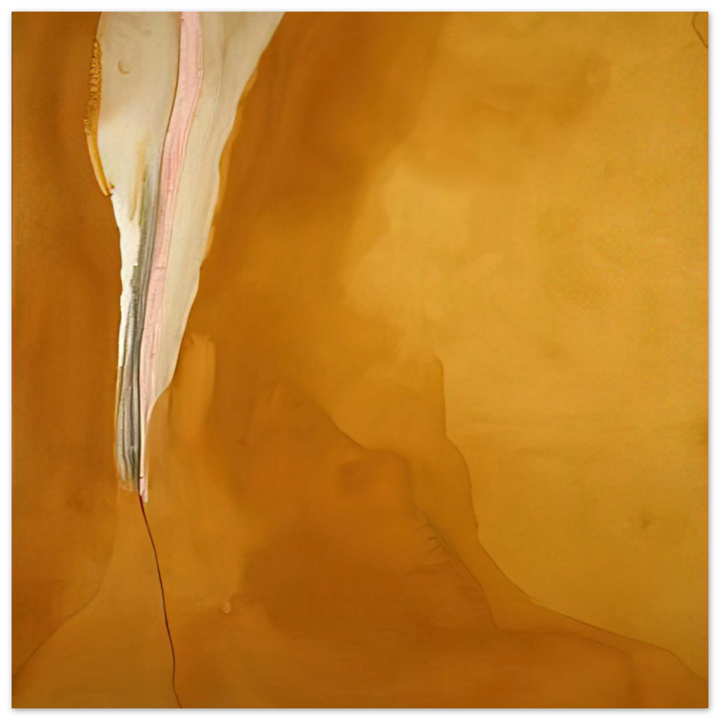 Helen Frankenthaler - Coral Wedge - 1972 Wall art - 40x40 cm / 16x16 inches - Premium Wooden Framed Poster With Fine Art Paper-canvas - Black frame
