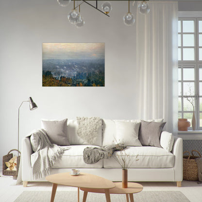 Mount Hood and the Valley of the Willamette - Childe Hassam Brushed Aluminum Print - 70x100 cm / 28x40 inches | Childe Hassam Aluminum Print | Childe Hassam Prints