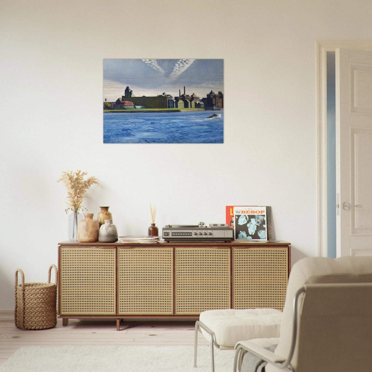Blackwell s Island - Edward Hopper Brushed Aluminum Print - 70x100 cm / 28x40 inches | Edward Hopper Aluminum Print | Edward Hopper Prints