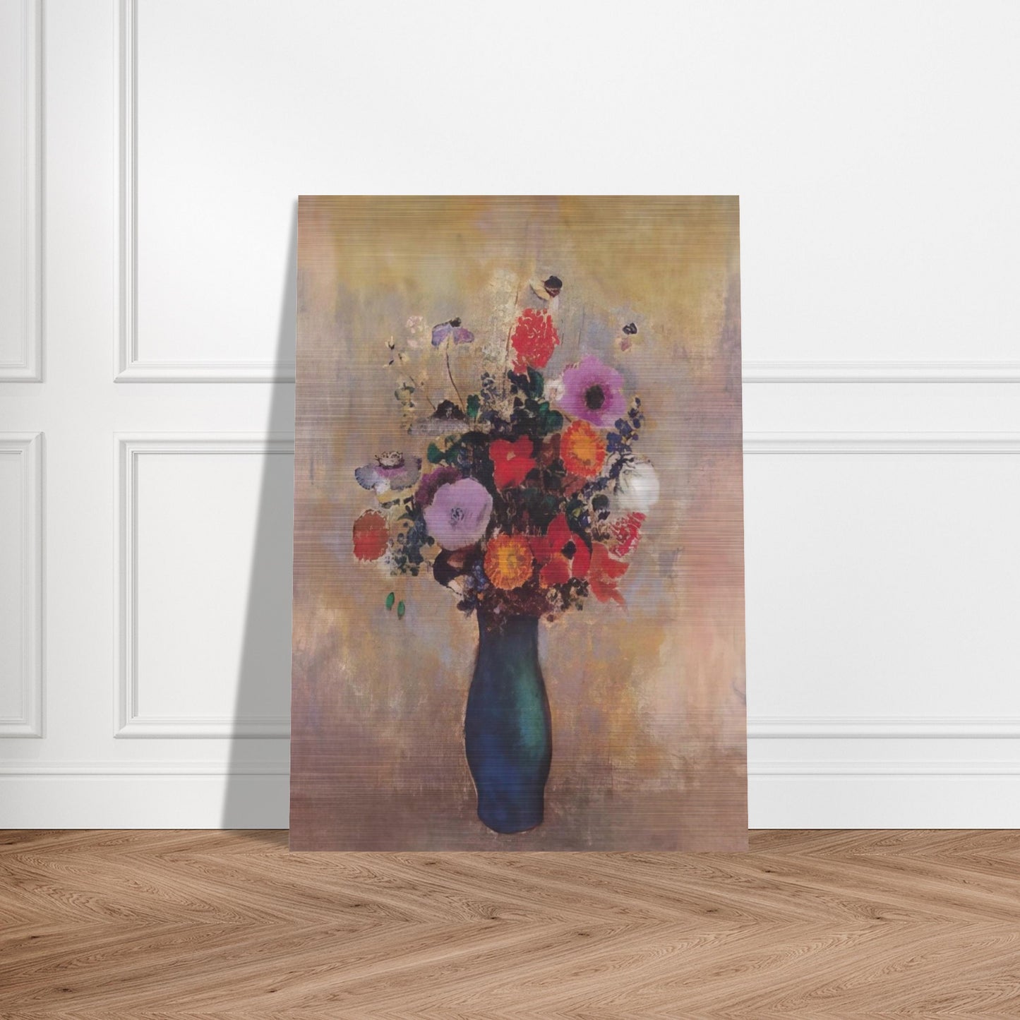 WILDFLOWERS - Odilon Redon Brushed Aluminum Print - 70x100 cm / 28x40 inches | Odilon Redon Aluminum Print | Odilon Redon Prints