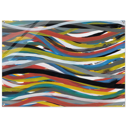 Untitled Ribbons - Sol LeWitt Acrylic Print - 70x100 cm / 28x40″ inches