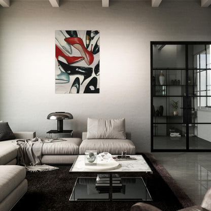 Shoes - Andy Warhol Brushed Aluminum Print - 70x100 cm / 28x40 inches | Andy Warhol Aluminum Print | Andy Warhol Prints
