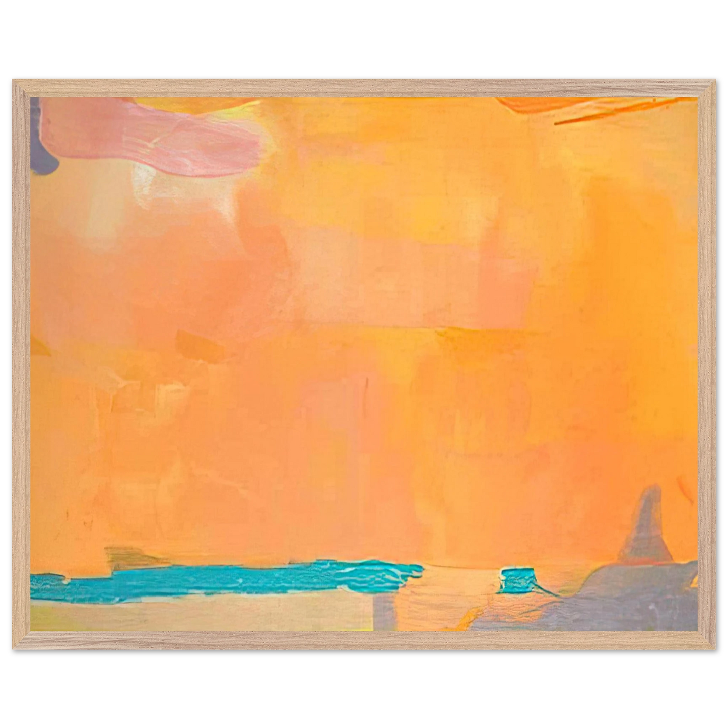 Helen Frankenthaler - Royal Fireworks - 1975 Wall art - 20x25 cm / 8x10 inches - Premium Wooden Framed Poster With Fine Art Paper-canvas - White frame