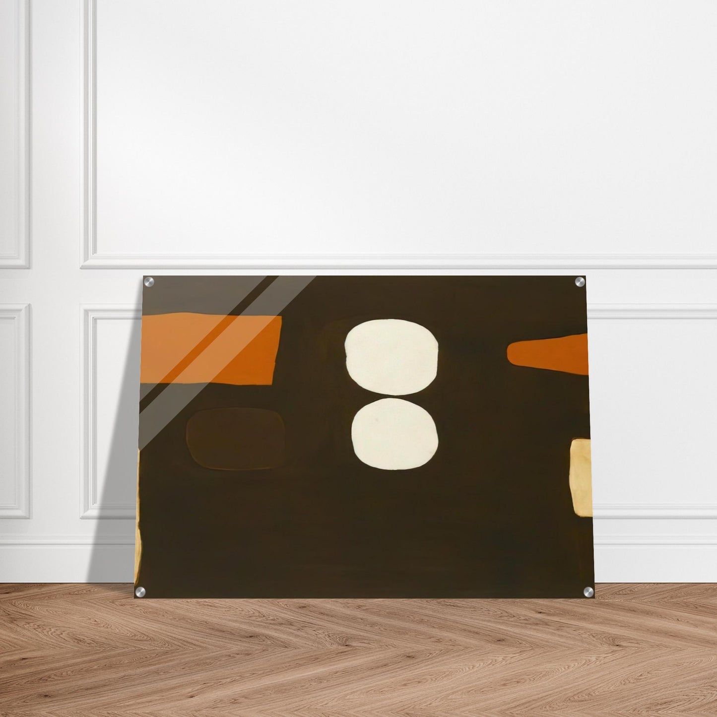 Dark Brown, Orange and White - 1963 - William Scott Acrylic Print - 70x100 cm / 28x40″ inches | William Scott Wall Art | William Scott Prints