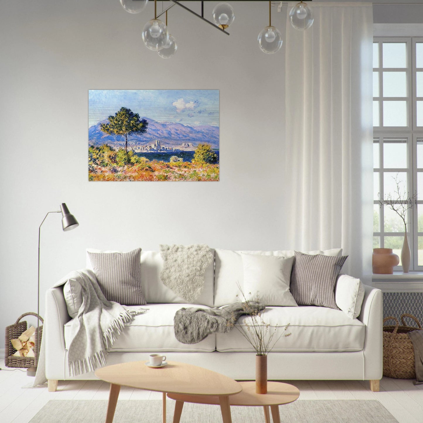 View of Antibes from the Plateau Notre-Dame - claude monet Brushed Aluminum Print - 70x100 cm / 28x40 inches | claude monet Aluminum Print | claude monet Prints