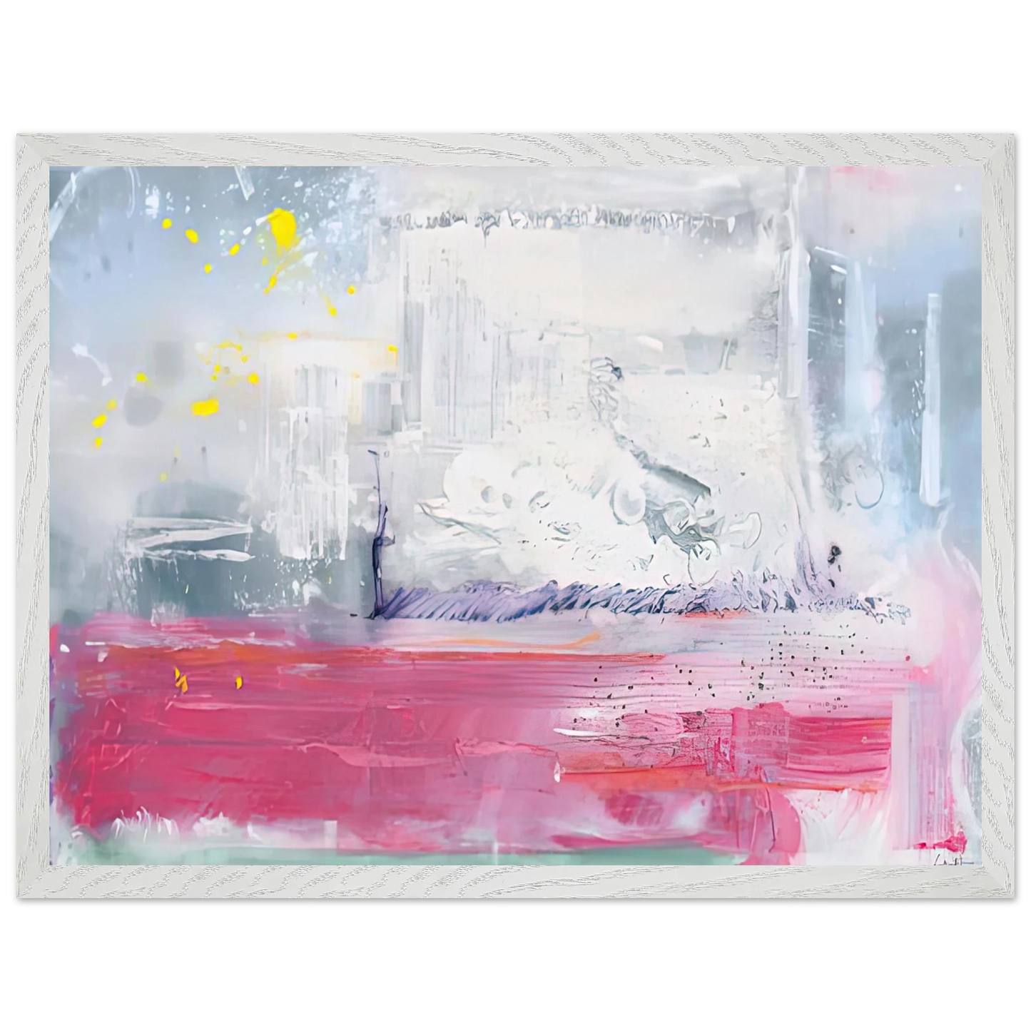 Helen Frankenthaler - Hot Ice, 1990- Wall Art - 21x29.7 cm / 8x12" - Premium Wooden Framed Poster With Fine Art Paper-canvas - Black frame