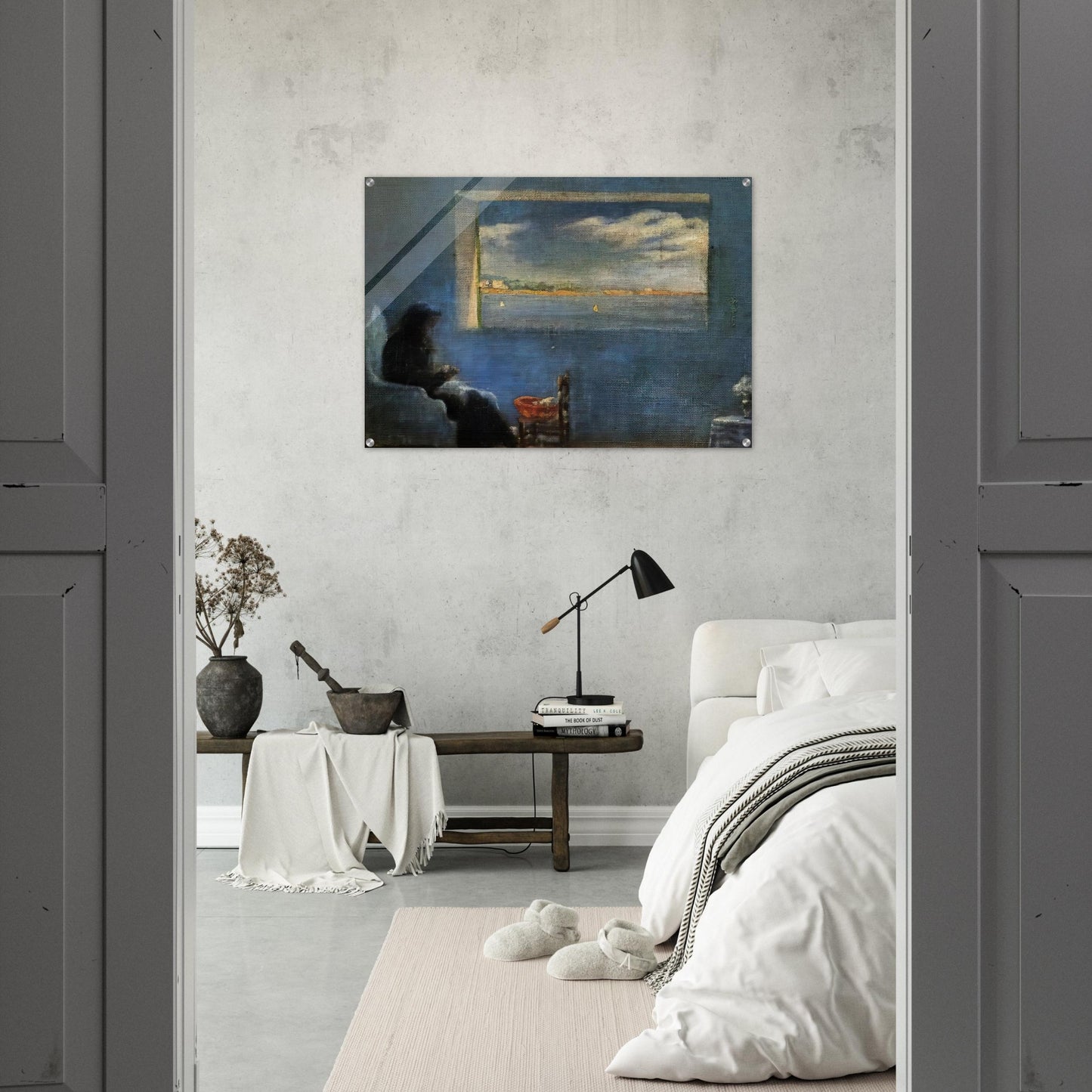 PORTRAIT OF GRANDMOTHER ANA SEWING - Salvador Dali Acrylic Print - 70x100 cm / 28x40″ inches | Salvador Dali Wall Art | Salvador Dali Prints
