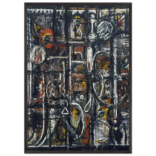 Palimpsest - Richard Pousette-Dart 70x100 cm / 28x40 inches Framed Art Print – Black Wooden Frame