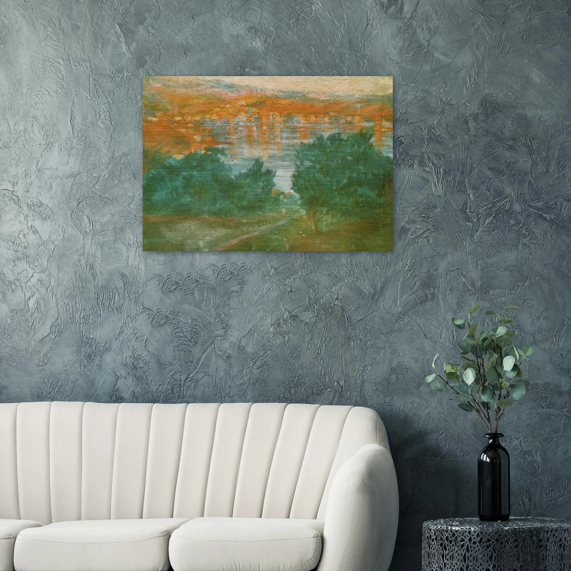 LANDSCAPE CADAQUES - Salvador Dali Brushed Aluminum Print - 70x100 cm / 28x40 inches | Salvador Dali Aluminum Print | Salvador Dali Prints