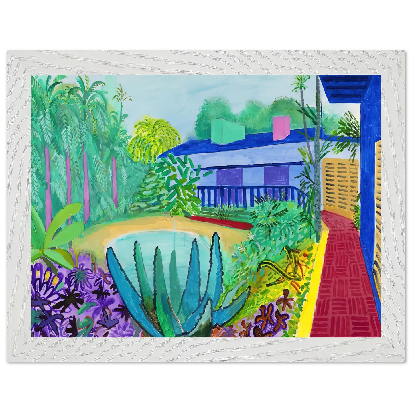 David Hockney - David Hockney Wall art - 60x80 cm / 24x32 Inches - Premium Wooden Framed Poster With Fine Art Paper - Black frame