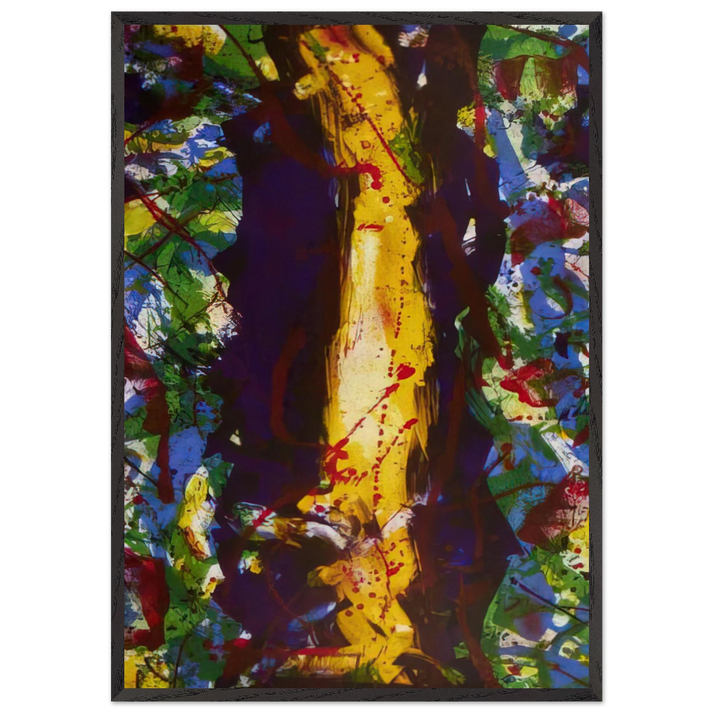 Untitled Composition  Lembark 285  - Sam Francis 70x100 cm / 28x40 inches Framed Art Print – Black Wooden Frame