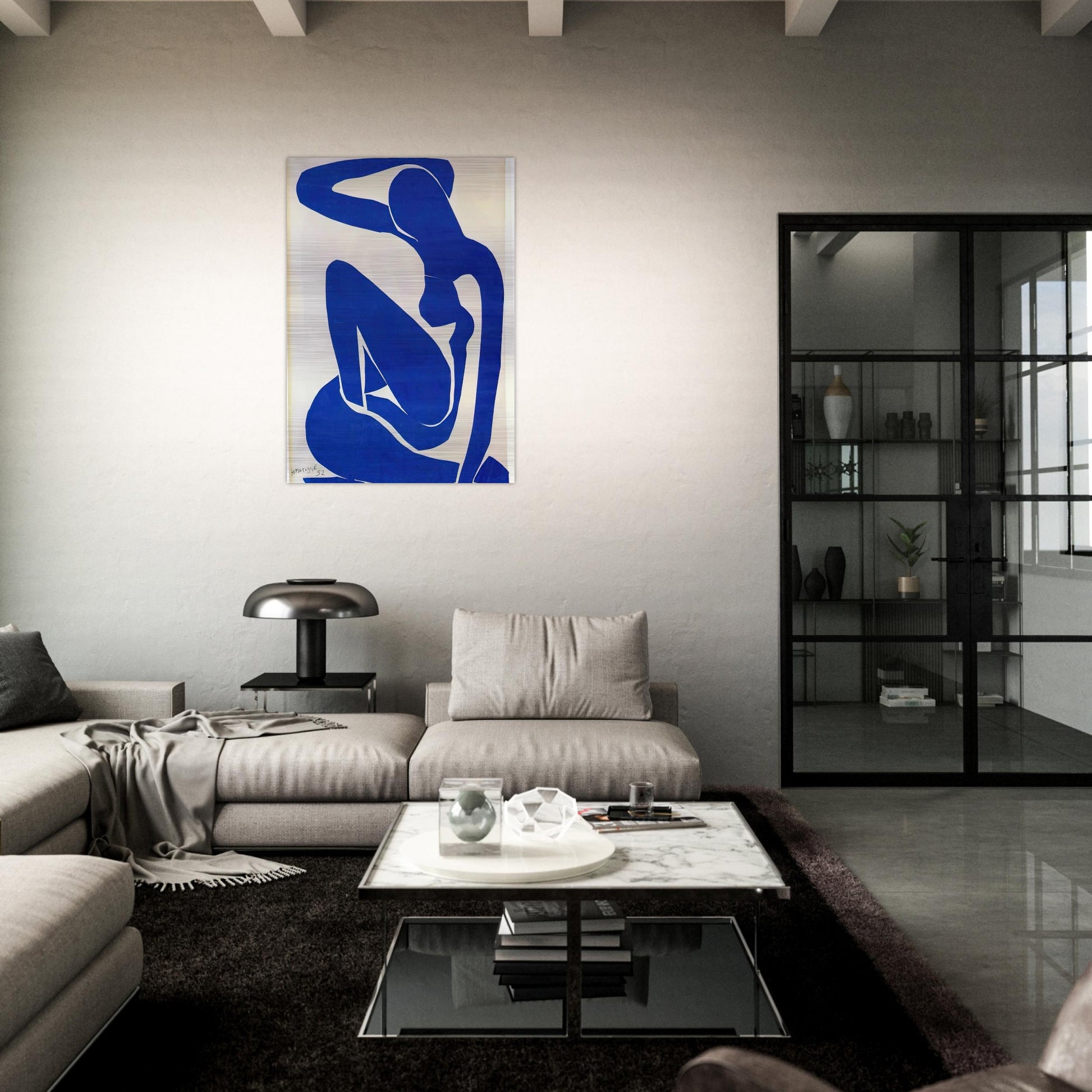 BLUE NUDE 1 - Henri Matisse Brushed Aluminum Print - 70x100 cm / 28x40 inches | Henri Matisse Aluminum Print | Henri Matisse Prints