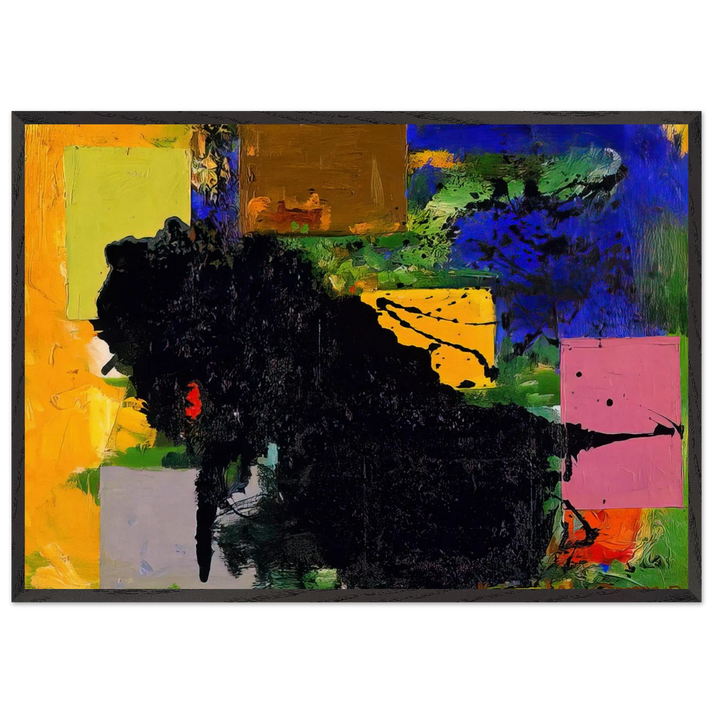 The Vanquished - Hans Hofmann 70x100 cm / 28x40 inches Framed Art Print – Black Wooden Frame