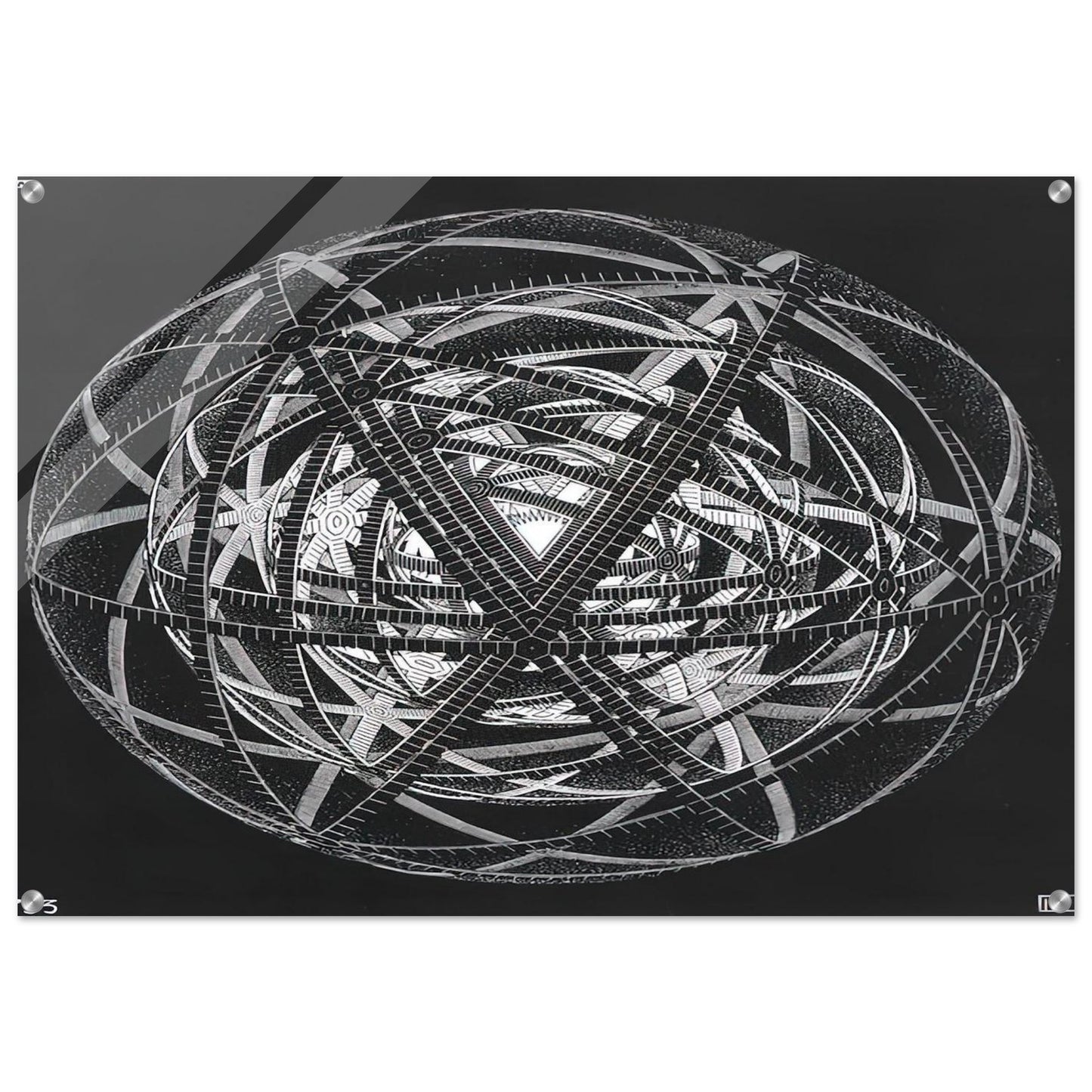 CONCENTRIC RINDS - MC Escher Acrylic Print - 70x100 cm / 28x40″ inches | Maurits Cornelis Escher Prints