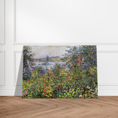 Flowers at Vetheuil - claude monet Brushed Aluminum Print - 70x100 cm / 28x40 inches | claude monet Aluminum Print | claude monet Prints