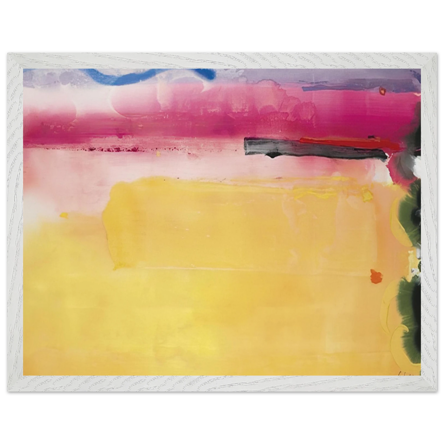 Helen Frankenthaler - Black-Eyed Susan - 1988 Wall art - 21x29.7 cm / 8x12" - Premium Wooden Framed Poster With Fine Art Paper-canvas - Wood frame