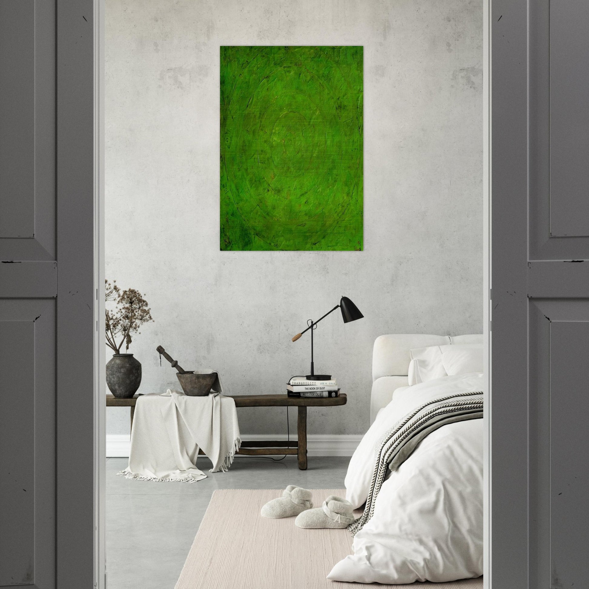 GREEN TARGET - Jasper Johns Brushed Aluminum Print - 70x100 cm / 28x40 inches | Jasper Johns Aluminum Print | Jasper Johns Prints