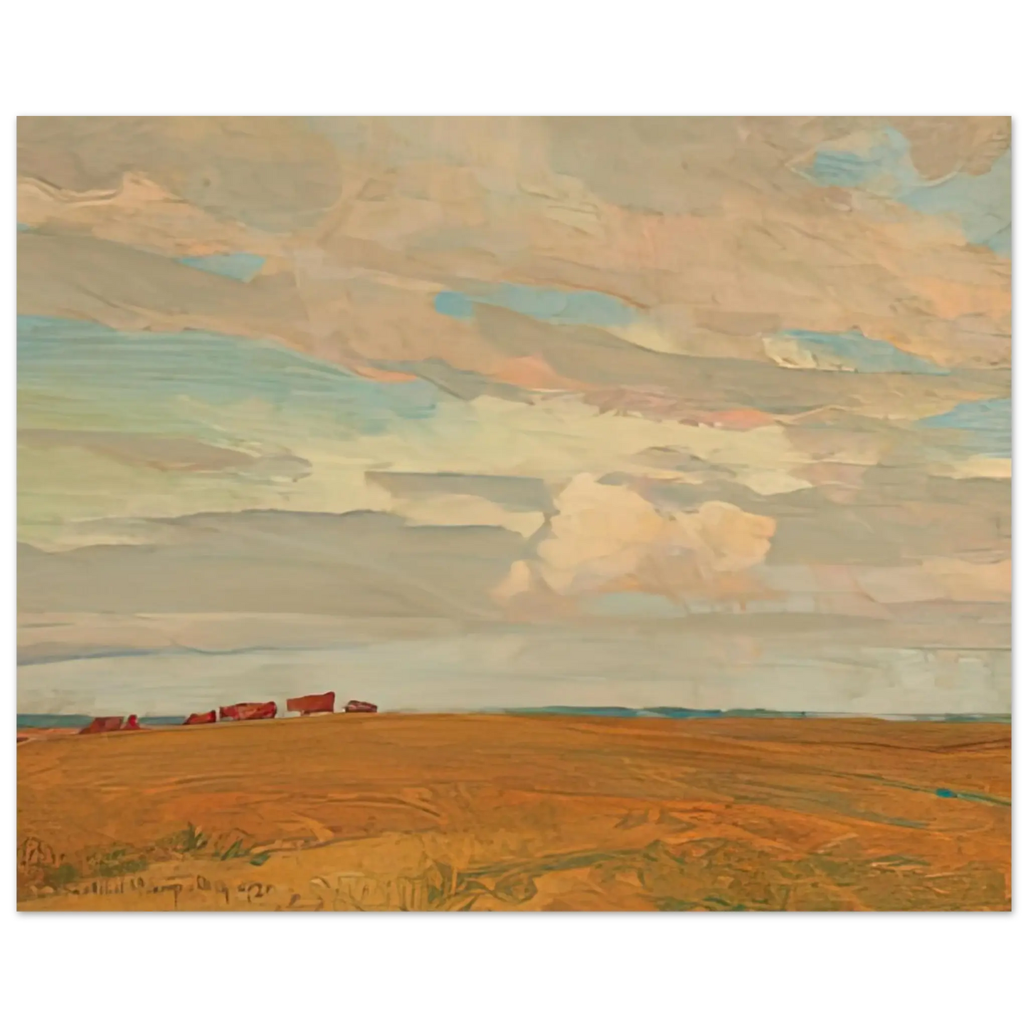 Maynard Dixon - PRAIRIE SAND HILL CAMP MAY 1921 1921 Wall art - 20x25 cm / 8x10 Inches - Premium Wooden Framed Poster With Fine Art Paper - Wood frame