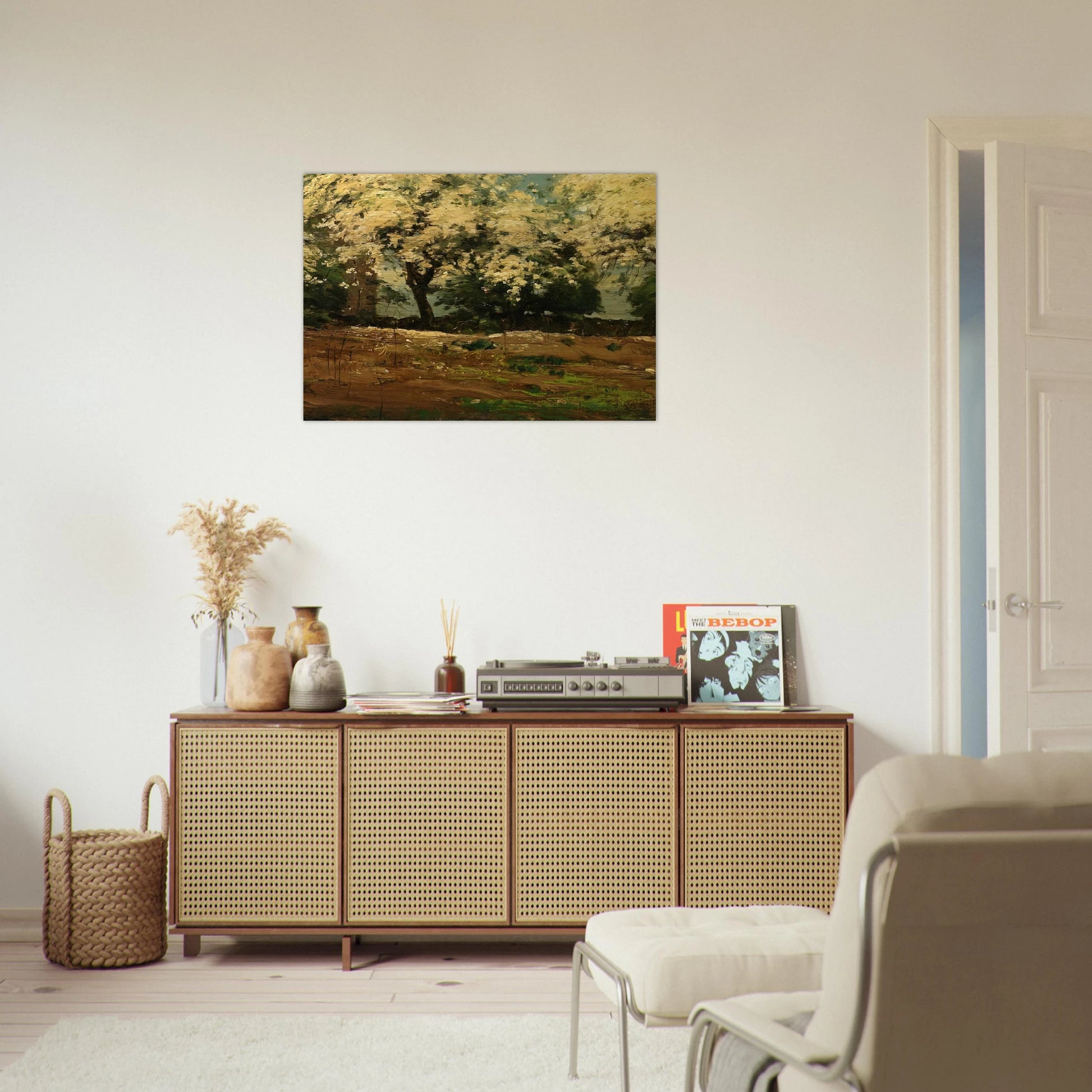 Blossoms - Childe Hassam Brushed Aluminum Print - 70x100 cm / 28x40 inches | Childe Hassam Aluminum Print | Childe Hassam Prints