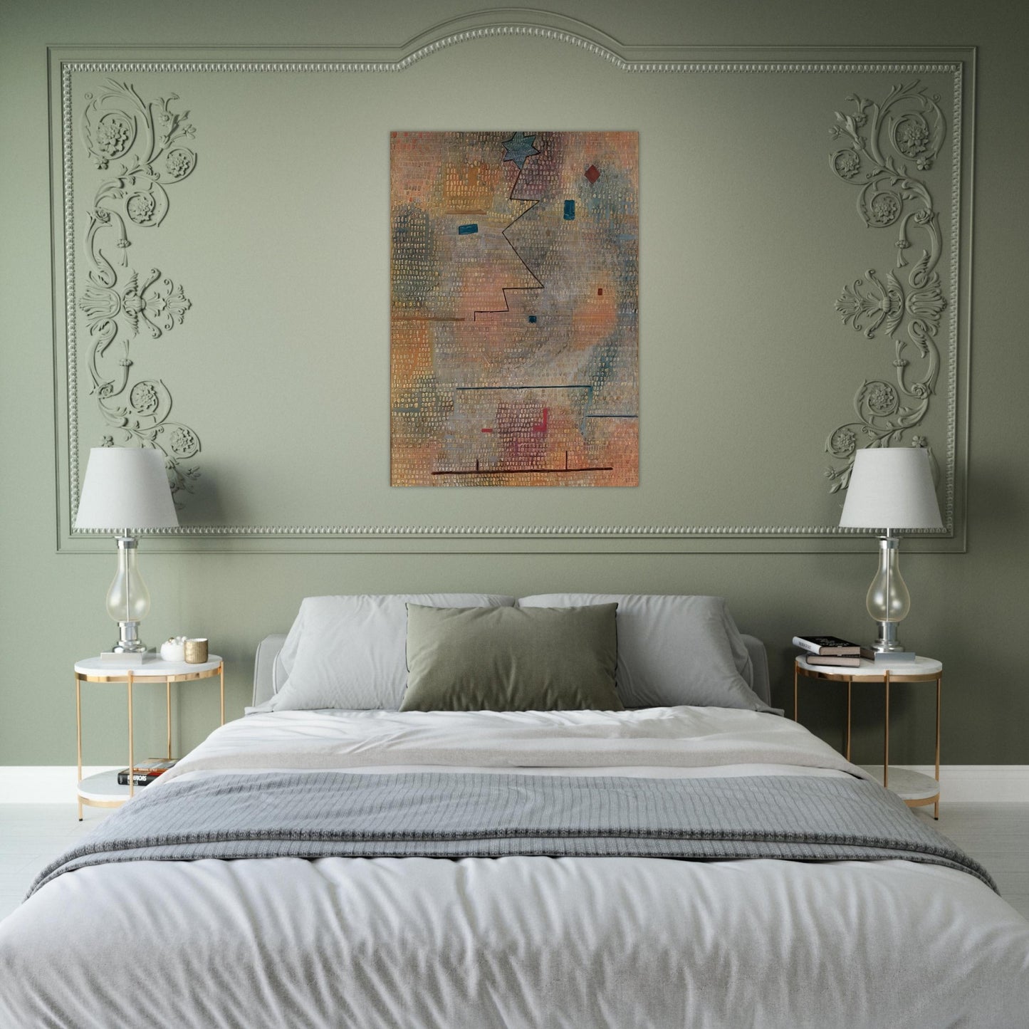 RISING STAR 1923 - Paul Klee Brushed Aluminum Print - 70x100 cm / 28x40 inches | Paul Klee Aluminum Print | Paul Klee Prints