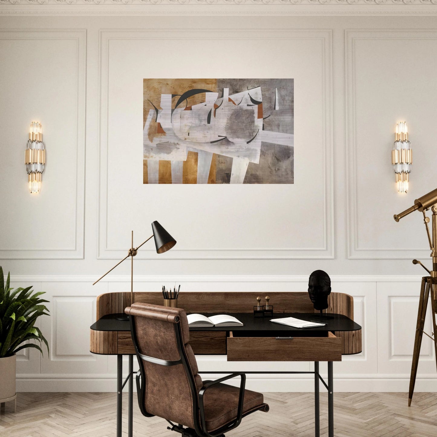 August 1956 Val d'Orcia - 1956 - Ben Nicholson Brushed Aluminum Print - 70x100 cm / 28x40 inches | Ben Nicholson Aluminum Print | Ben Nicholson Prints