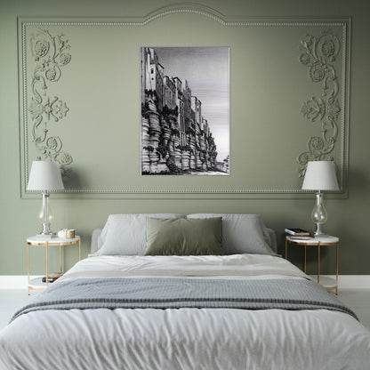 TROPEA CALABRIA - MC Escher Brushed Aluminum Print - 70x100 cm / 28x40 inches | MC Escher Aluminum Print | MC Escher Prints