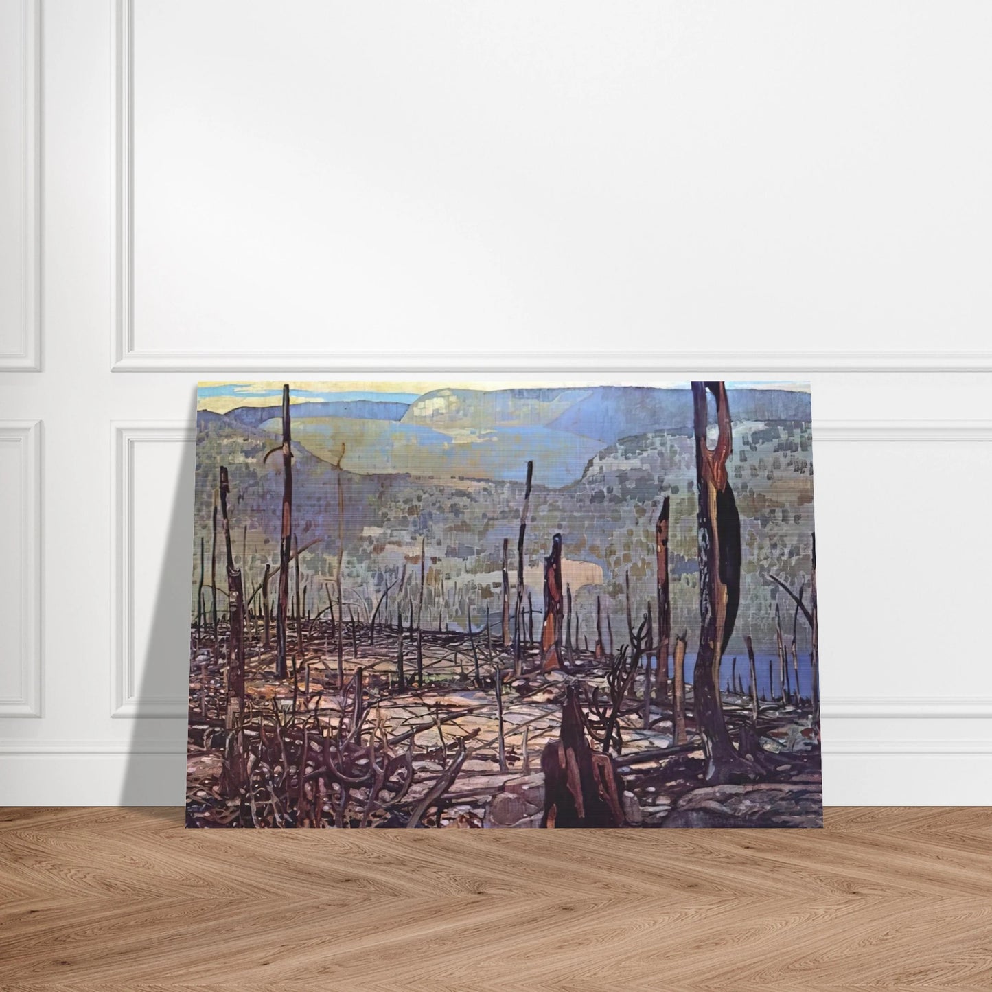 Fire Swept Algoma - 1920 - Frank Johnston Brushed Aluminum Print - 70x100 cm / 28x40 inches | Frank Johnston Aluminum Print | Frank Johnston Prints