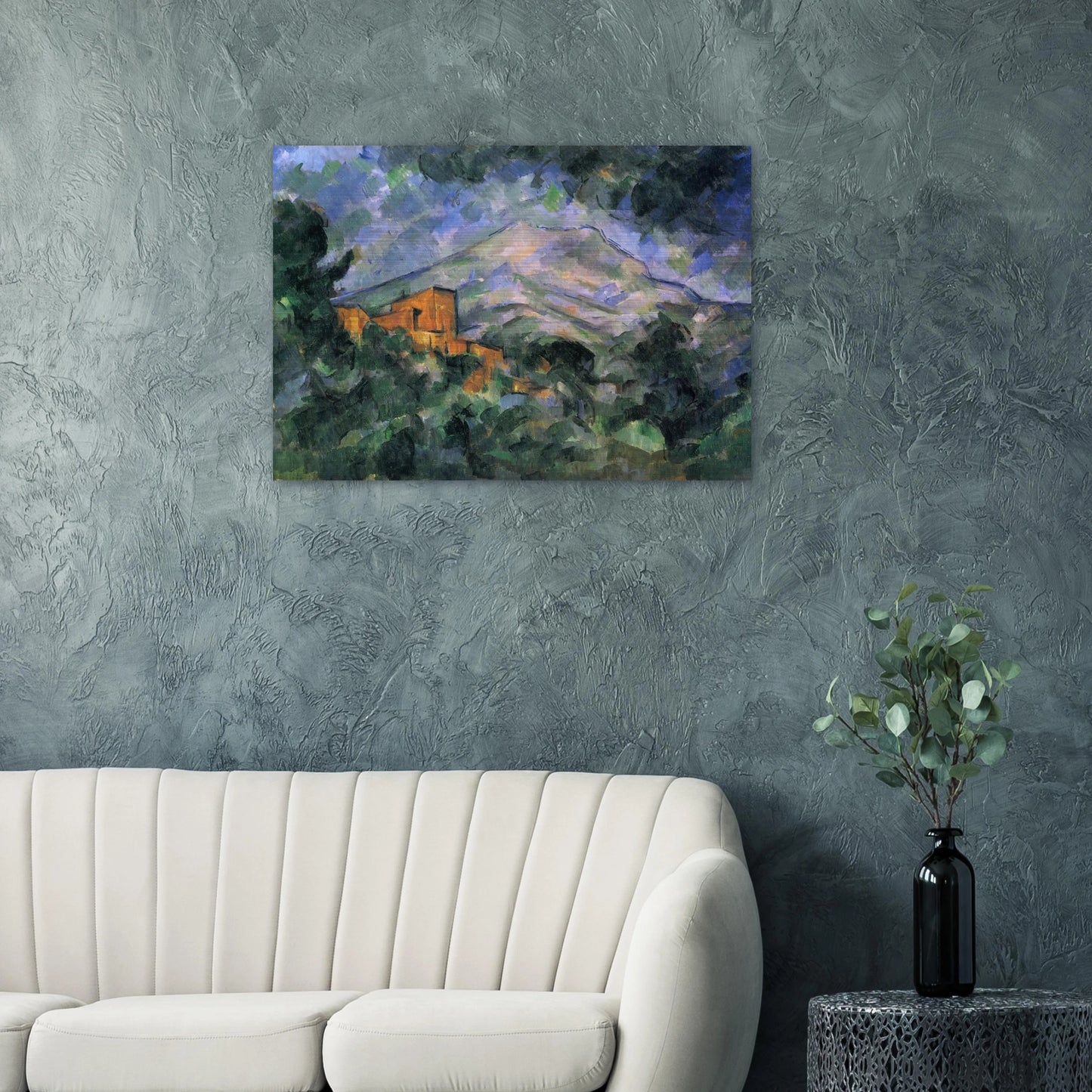 Montagne Sainte-Victoire and the Black Chateau - Paul Cézanne Brushed Aluminum Print - 70x100 cm / 28x40 inches | Paul Cézanne Aluminum Print | Paul Cézanne Prints