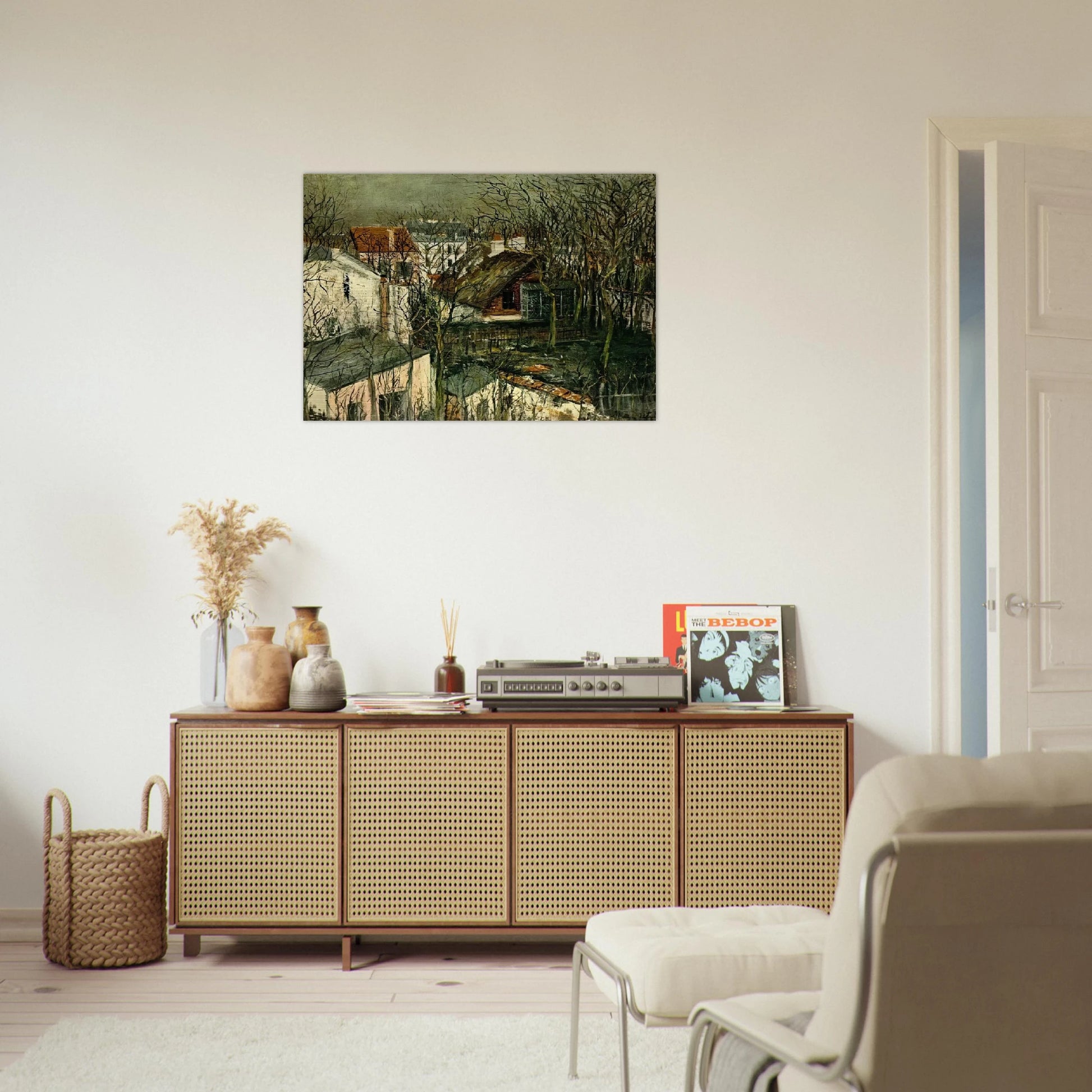 THE BERLIOZ HOUSE - Maurice Utrillo Brushed Aluminum Print - 70x100 cm / 28x40 inches | Maurice Utrillo Aluminum Print | Maurice Utrillo Prints