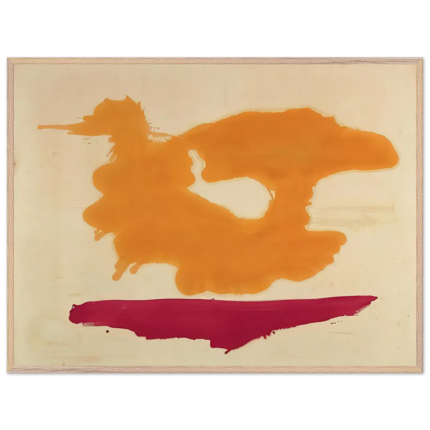 Helen Frankenthaler - Only Orange - 1963 Wall art - A2 (42 x 59.4  cm) - Fine Art Poster - -