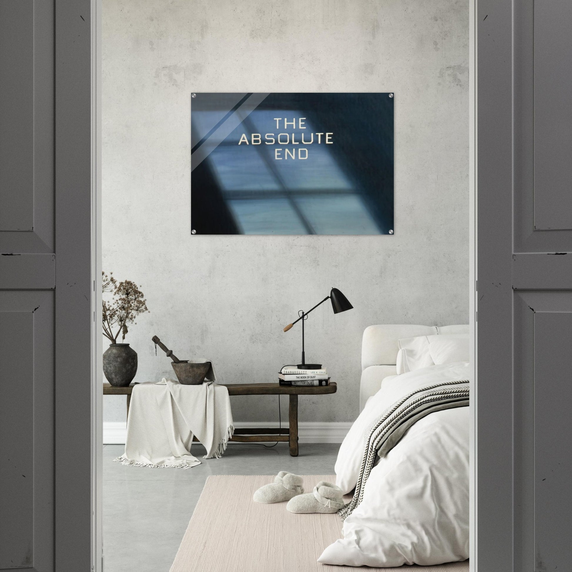 THE ABSOLUTE END 1982 - Edward Ruscha Acrylic Print - 70x100 cm / 28x40″ inches | Edward Ruscha Wall Art | Edward Ruscha Prints